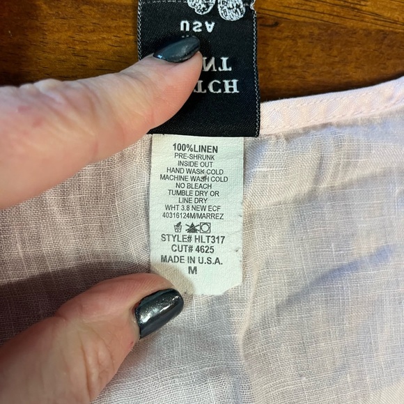 Women’s Match Point Lightweight Linen v neck pink top size medium - Picture 3 of 8